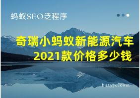 奇瑞小蚂蚁新能源汽车2021款价格多少钱