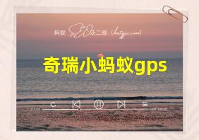 奇瑞小蚂蚁gps