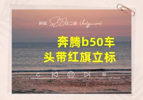 奔腾b50车头带红旗立标