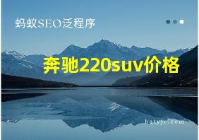 奔驰220suv价格