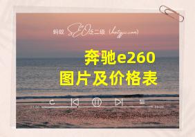 奔驰e260图片及价格表