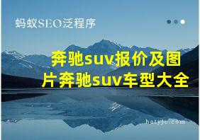 奔驰suv报价及图片奔驰suv车型大全