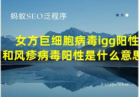 女方巨细胞病毒igg阳性和风疹病毒阳性是什么意思