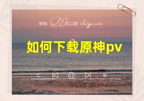 如何下载原神pv