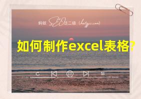 如何制作excel表格?