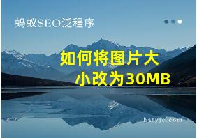 如何将图片大小改为30MB