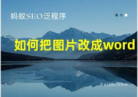 如何把图片改成word