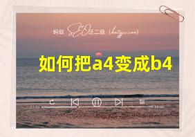 如何把a4变成b4