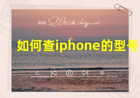 如何查iphone的型号