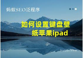 如何设置键盘壁纸苹果ipad