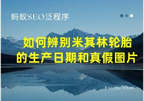 如何辨别米其林轮胎的生产日期和真假图片