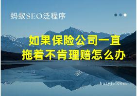 如果保险公司一直拖着不肯理赔怎么办