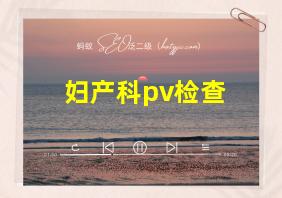 妇产科pv检查