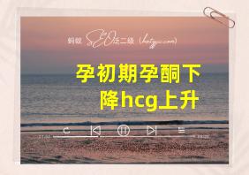 孕初期孕酮下降hcg上升