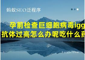 孕前检查巨细胞病毒igg抗体过高怎么办呢吃什么药