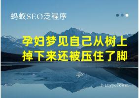 孕妇梦见自己从树上掉下来还被压住了脚