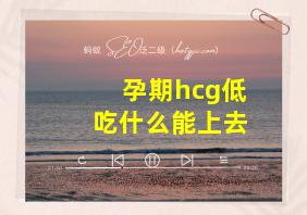 孕期hcg低吃什么能上去