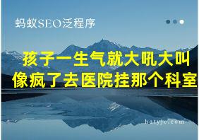 孩子一生气就大吼大叫像疯了去医院挂那个科室