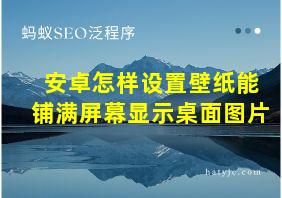 安卓怎样设置壁纸能铺满屏幕显示桌面图片