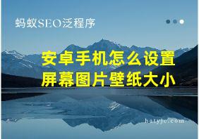 安卓手机怎么设置屏幕图片壁纸大小