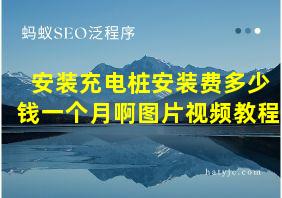 安装充电桩安装费多少钱一个月啊图片视频教程