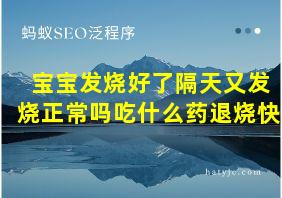 宝宝发烧好了隔天又发烧正常吗吃什么药退烧快