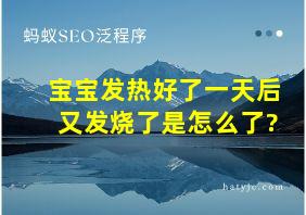 宝宝发热好了一天后又发烧了是怎么了?