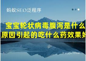 宝宝轮状病毒腹泻是什么原因引起的吃什么药效果好