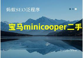 宝马minicooper二手车