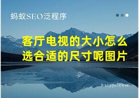 客厅电视的大小怎么选合适的尺寸呢图片