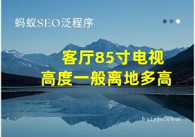 客厅85寸电视高度一般离地多高