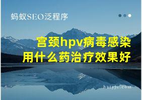 宫颈hpv病毒感染用什么药治疗效果好