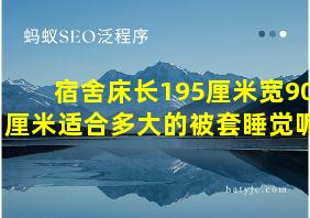 宿舍床长195厘米宽90厘米适合多大的被套睡觉呢