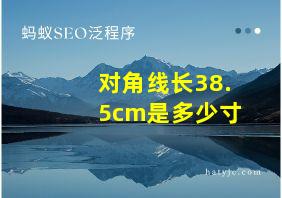 对角线长38.5cm是多少寸