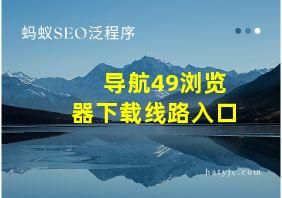 导航49浏览器下载线路入口