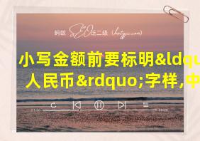 小写金额前要标明“人民币”字样,中间不能留有空位