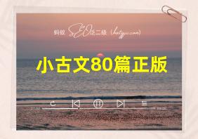 小古文80篇正版