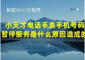 小天才电话手表手机号码暂停服务是什么原因造成的