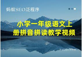 小学一年级语文上册拼音拼读教学视频