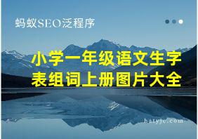 小学一年级语文生字表组词上册图片大全