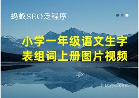 小学一年级语文生字表组词上册图片视频