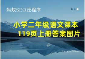 小学二年级语文课本119页上册答案图片