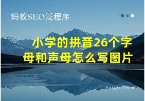 小学的拼音26个字母和声母怎么写图片