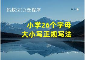 小学26个字母大小写正规写法