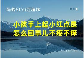 小孩手上起小红点是怎么回事儿不疼不痒