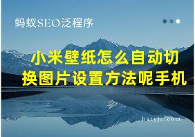 小米壁纸怎么自动切换图片设置方法呢手机