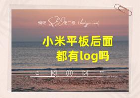 小米平板后面都有log吗