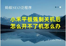 小米平板强制关机后怎么开不了机怎么办