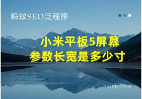 小米平板5屏幕参数长宽是多少寸