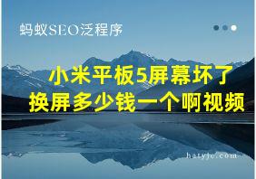 小米平板5屏幕坏了换屏多少钱一个啊视频